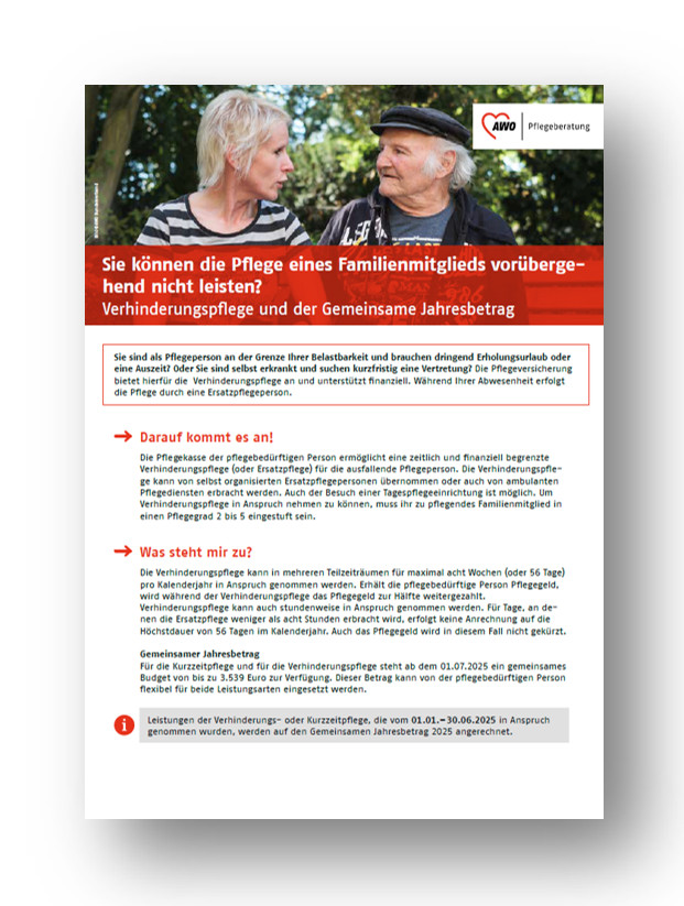 Flyer Verhinderungspflege